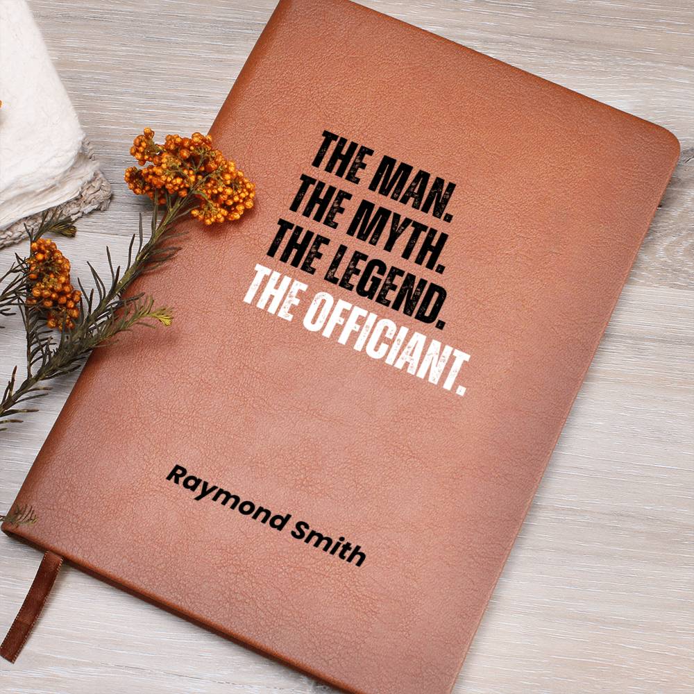 Personalized Wedding Officiant Book, Ceremony Journal, Speech Sermon Toast, thank you Pastor Host Gift, reverend notebook, wedding day gifts