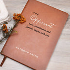 Custom Name Wedding Officiant Book, Ceremony Journal, Speech Sermon Toast, thank you Pastor Host Gift, reverend notebook, wedding day gifts