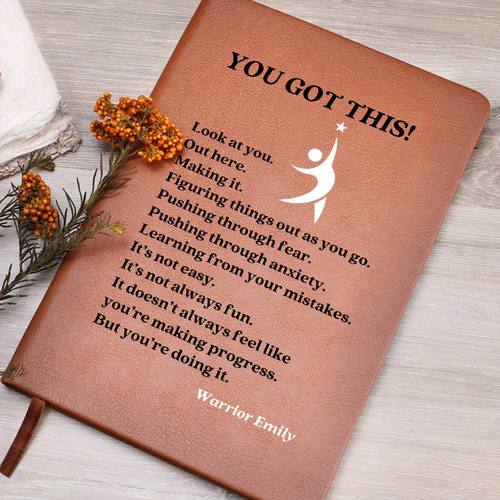 You Got This Inspirational Custom Name Journal, Personalised Name Notebook Gift, Empowerment Affirmations Strength Resilience, Warrior gift