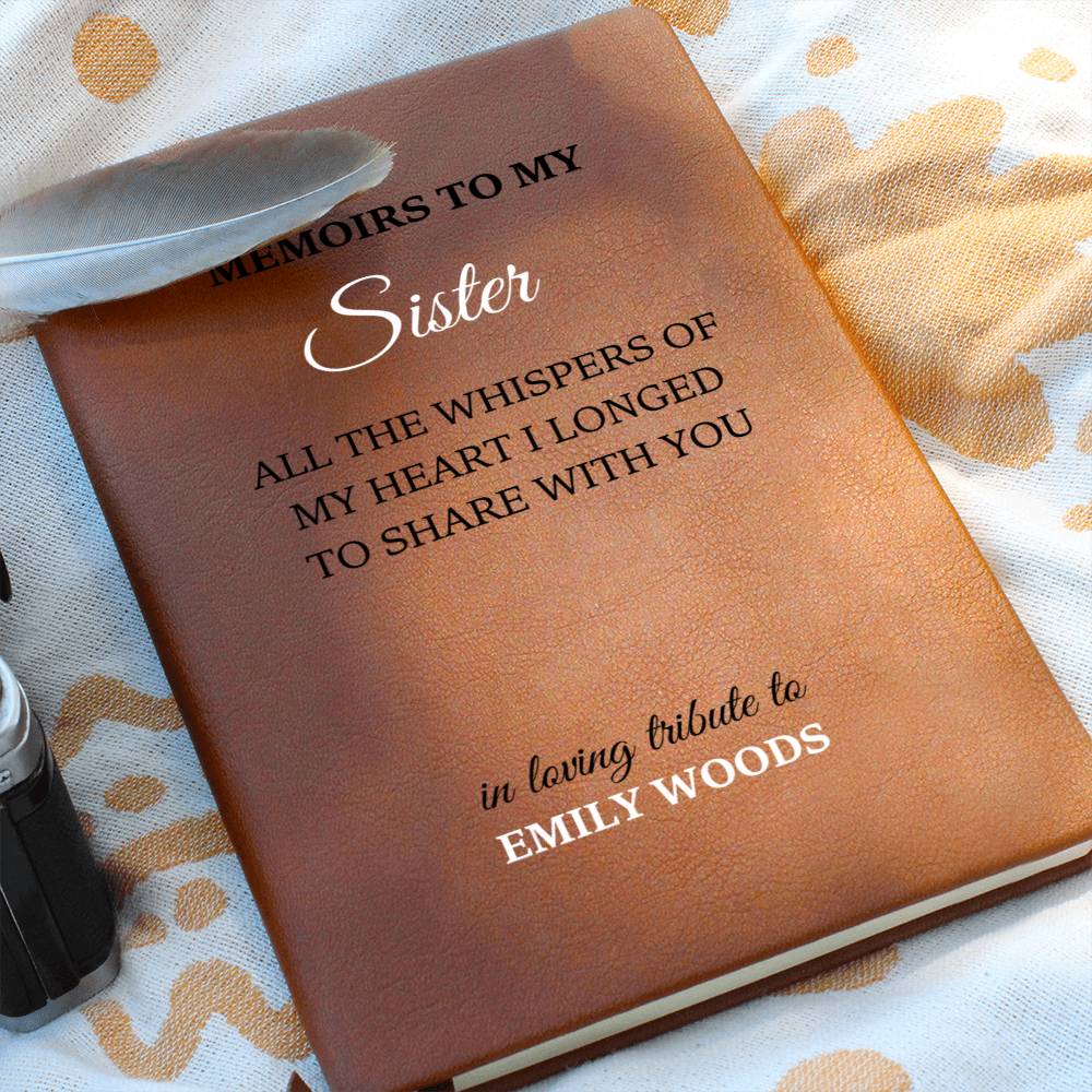 Loss of Sister Gift, Sister Sympathy Gift, Memoirs to My Sister Memorial Journal, Loss of Sister, Sister in Heaven Memorial Grief Journal