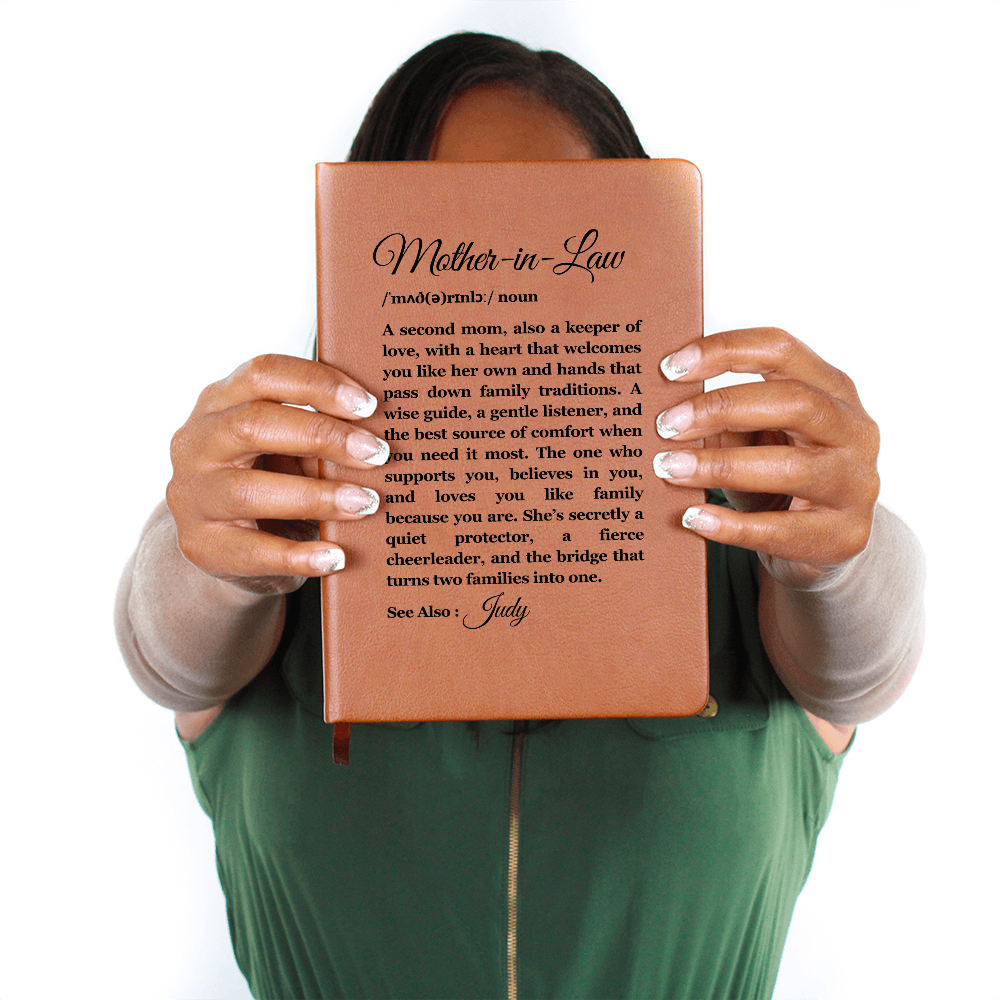 Leather Journal Gift for Mother In Law, Birthday Gift for Her, Gift from Daughter in Law, Gift from Son in Law, Mother in Law Appreciation