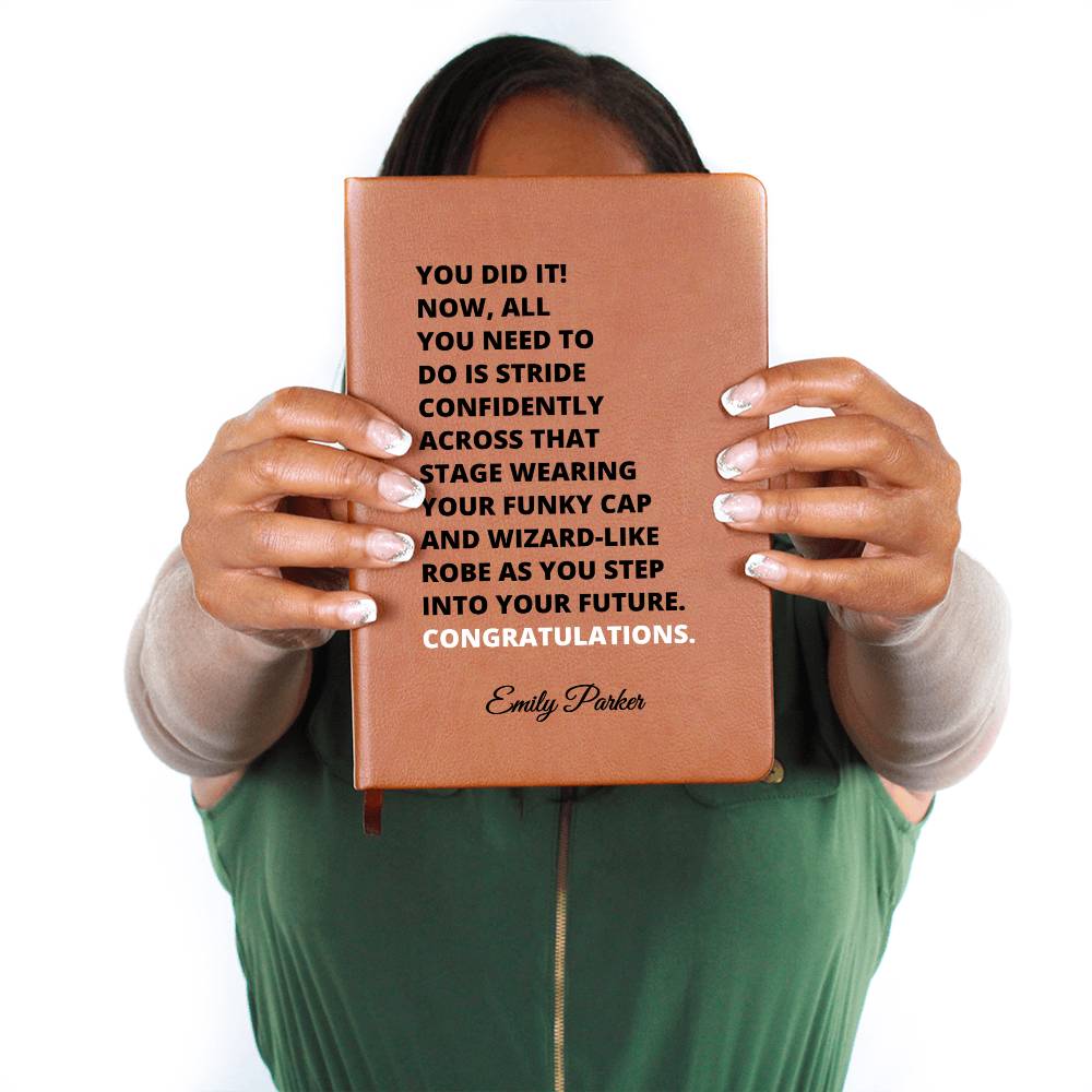 Graduation necklace journal congratulations degree gift idea grad hat and robe future stepping congratulatory milestone celebration