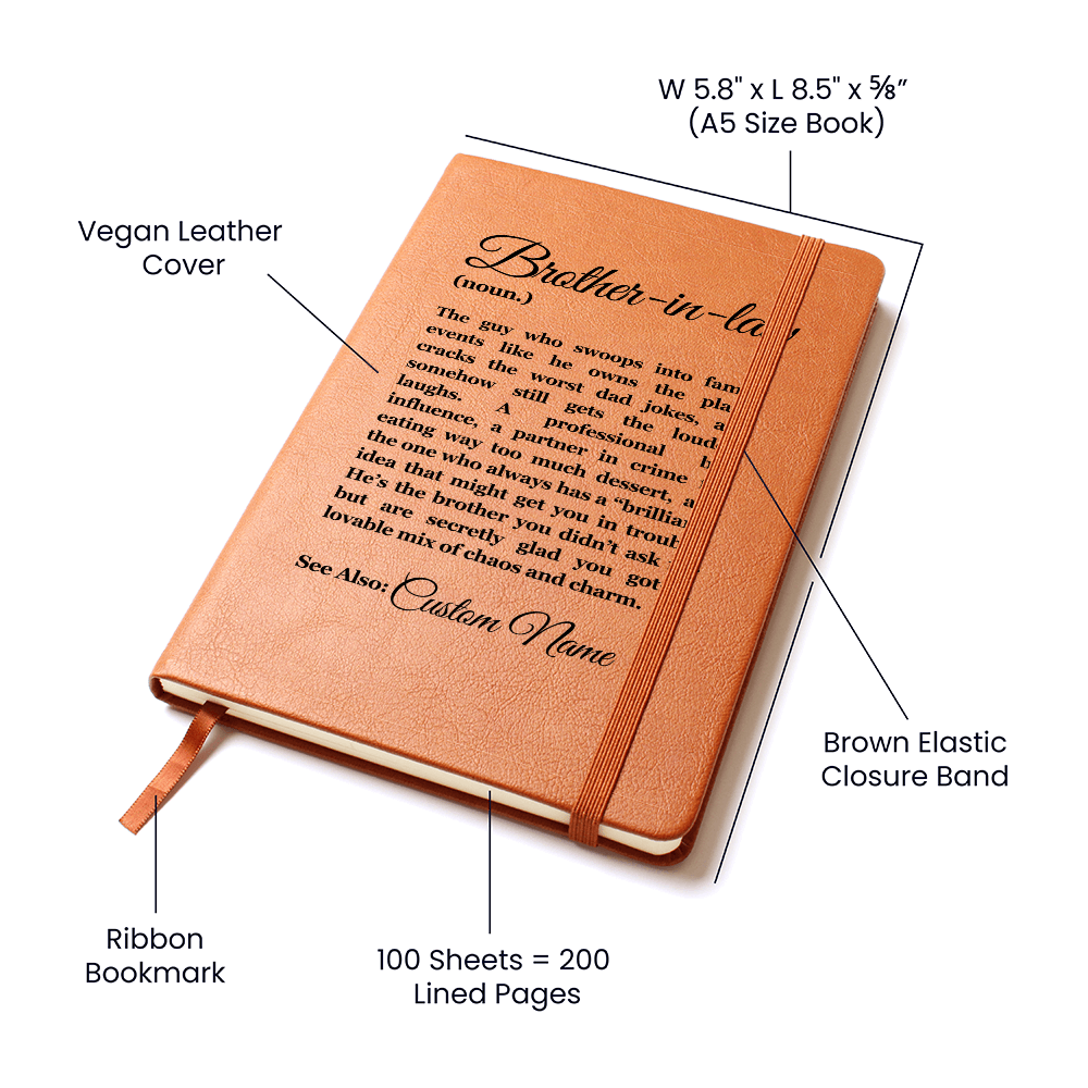 Birthday Gift for Brother in Law, Heartfelt Keepsake, Brother Journal, Brother in Law Appreciation, Thoughtful Sentimental Christmas Gift