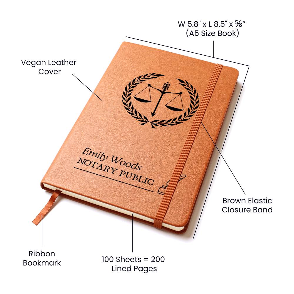 Gift for mobile notary, Loan Signing Agent Journal, Engraved Notary Journal,  Gift for Notary Public, Signing Service Journal, Mobile Notary,
