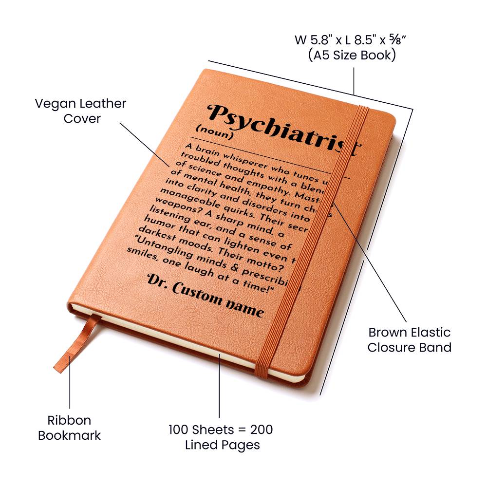 Funny Psychiatrist Gift - Psychiatrist Journal, Psychiatry Grad Notes, Gift for Psychiatrist, Graduate Graduation Gifts, Mental Health