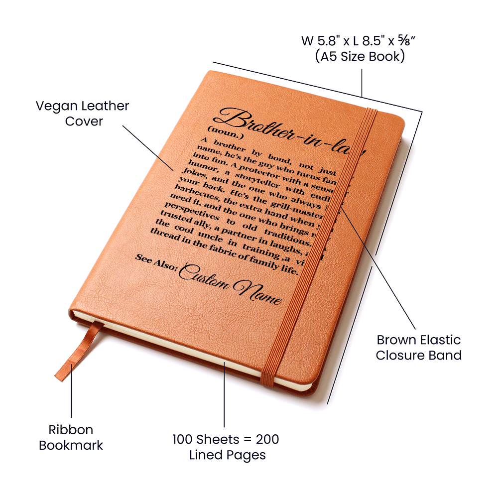 Birthday Gift for Brother in Law, Heartfelt Keepsake, Brother Journal, Brother in Law Appreciation, Thoughtful Sentimental Christmas Gift