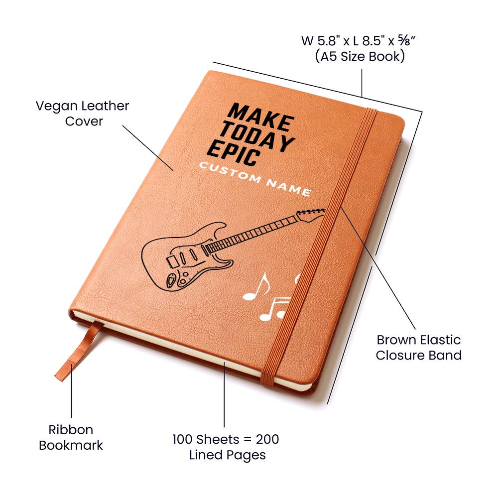 Music Notebook Songwriting Personalized Guitar Lyric Journal Lyrical Writer Journal Writing Custom Songwriters Notebook Musician Song Diary
