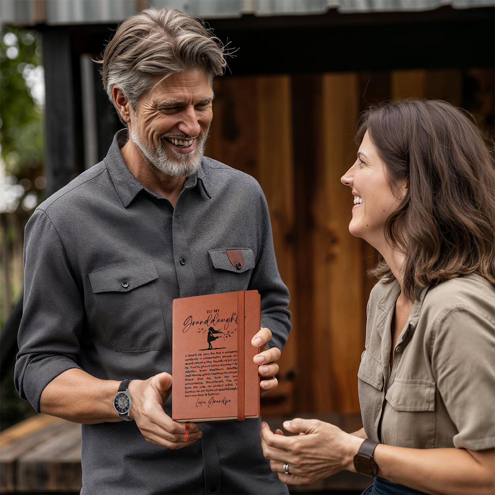 I Closed My Eyes Granddaughter Journal, Sentimental Keepsake Gift for Granddaughter, Graduation Birthday Wedding Day Gift Proud Grandfather