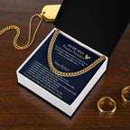 Personalized Cuban Promise Chain For Him, Anniversary Gift For Husband, Valentine's Gift For Boyfriend, To My Man Customized Birthday Gift