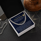 Personalized Cuban Promise Chain For Him, Anniversary Gift For Husband, Valentine's Gift For Boyfriend, To My Man Customized Birthday Gift