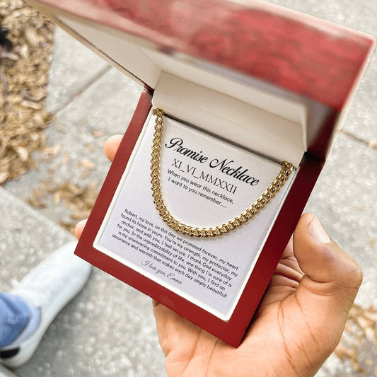 Personalised Promise Necklace For Him, Promise Gifts For Him, Boyfriend Promise Necklace, Gift For Boyfriend, Guy Valentine Gift, Boyfriend Birthday Gift