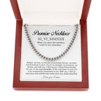 Personalised Promise Necklace For Him, Promise Gifts For Him, Boyfriend Promise Necklace, Gift For Boyfriend, Guy Valentine Gift, Boyfriend Birthday Gift