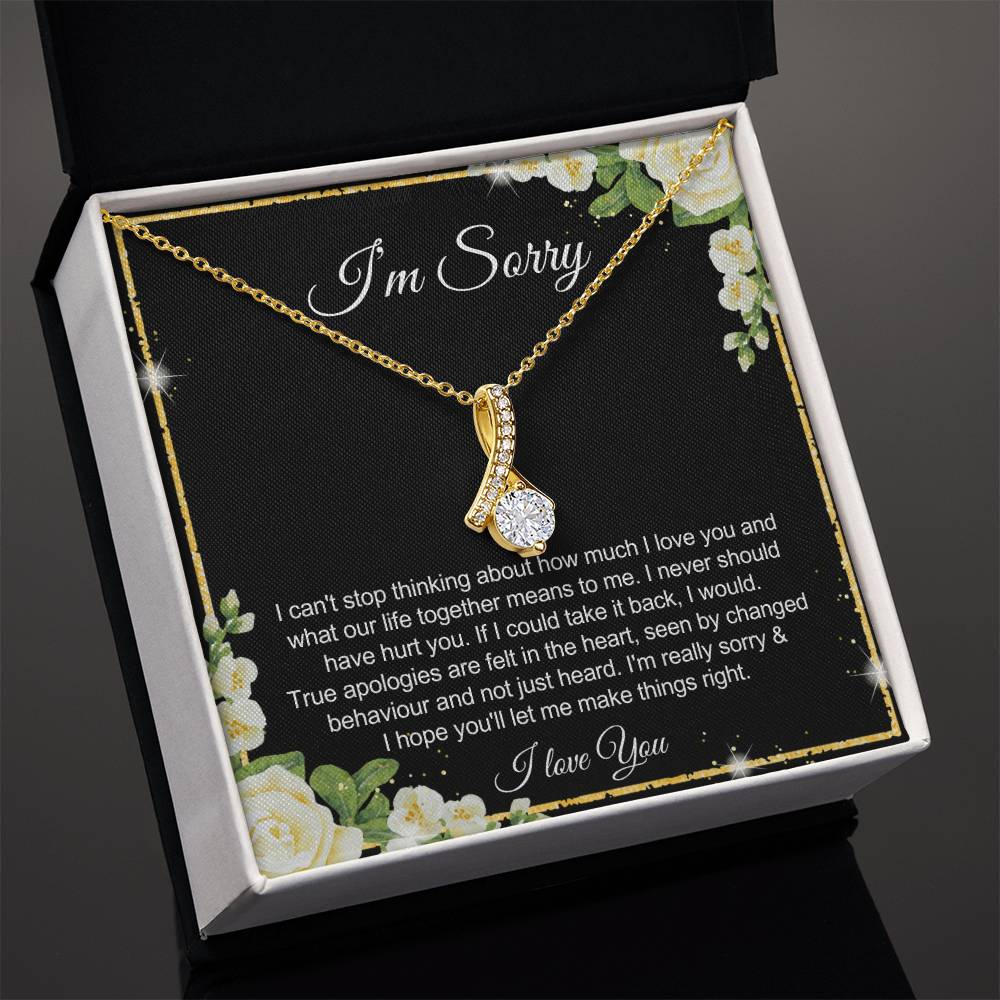 I'm Sorry Necklace, Apology Gift for Her, Forgiveness Gift I'm Sorry Necklace Gift for Wife Girlfriend, Gift To Say Sorry, Made A Mistake