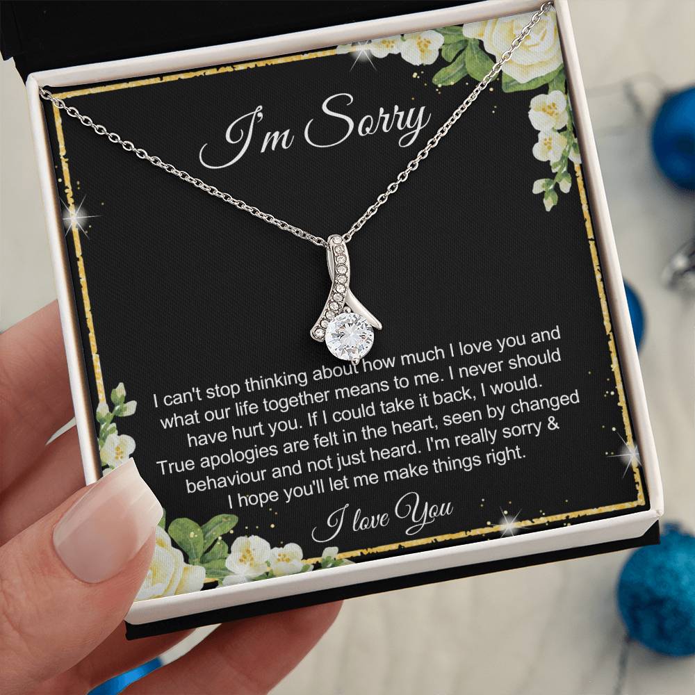 I'm Sorry Necklace, Apology Gift for Her, Forgiveness Gift I'm Sorry Necklace Gift for Wife Girlfriend, Gift To Say Sorry, Made A Mistake