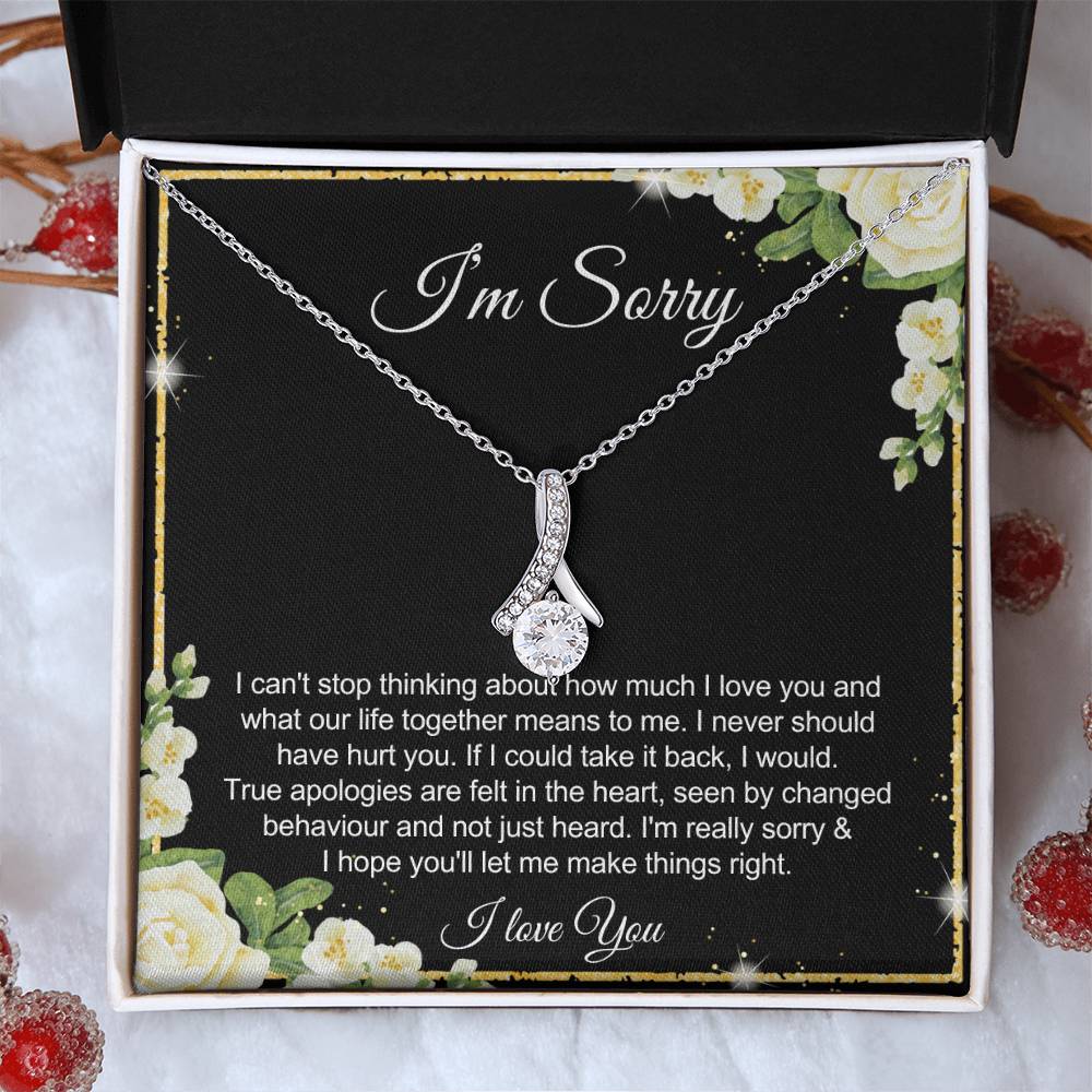 I'm Sorry Necklace, Apology Gift for Her, Forgiveness Gift I'm Sorry Necklace Gift for Wife Girlfriend, Gift To Say Sorry, Made A Mistake