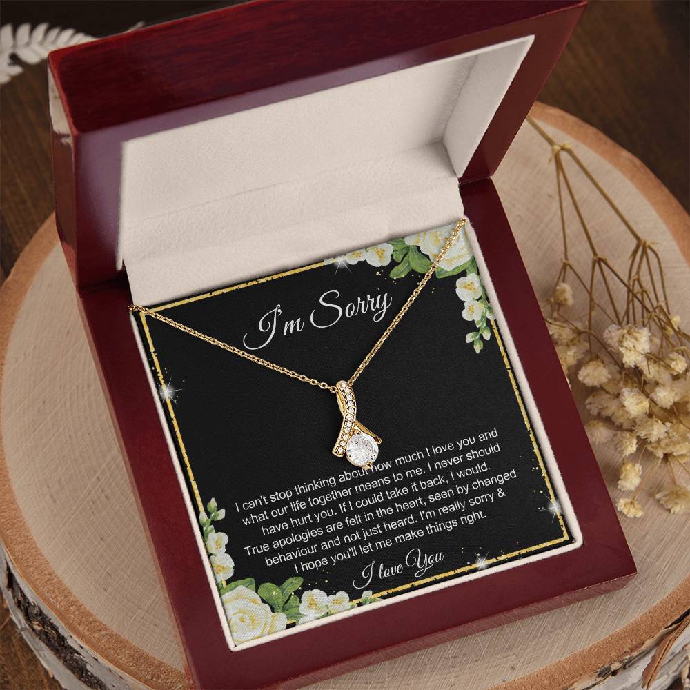 I'm Sorry Necklace, Apology Gift for Her, Forgiveness Gift I'm Sorry Necklace Gift for Wife Girlfriend, Gift To Say Sorry, Made A Mistake