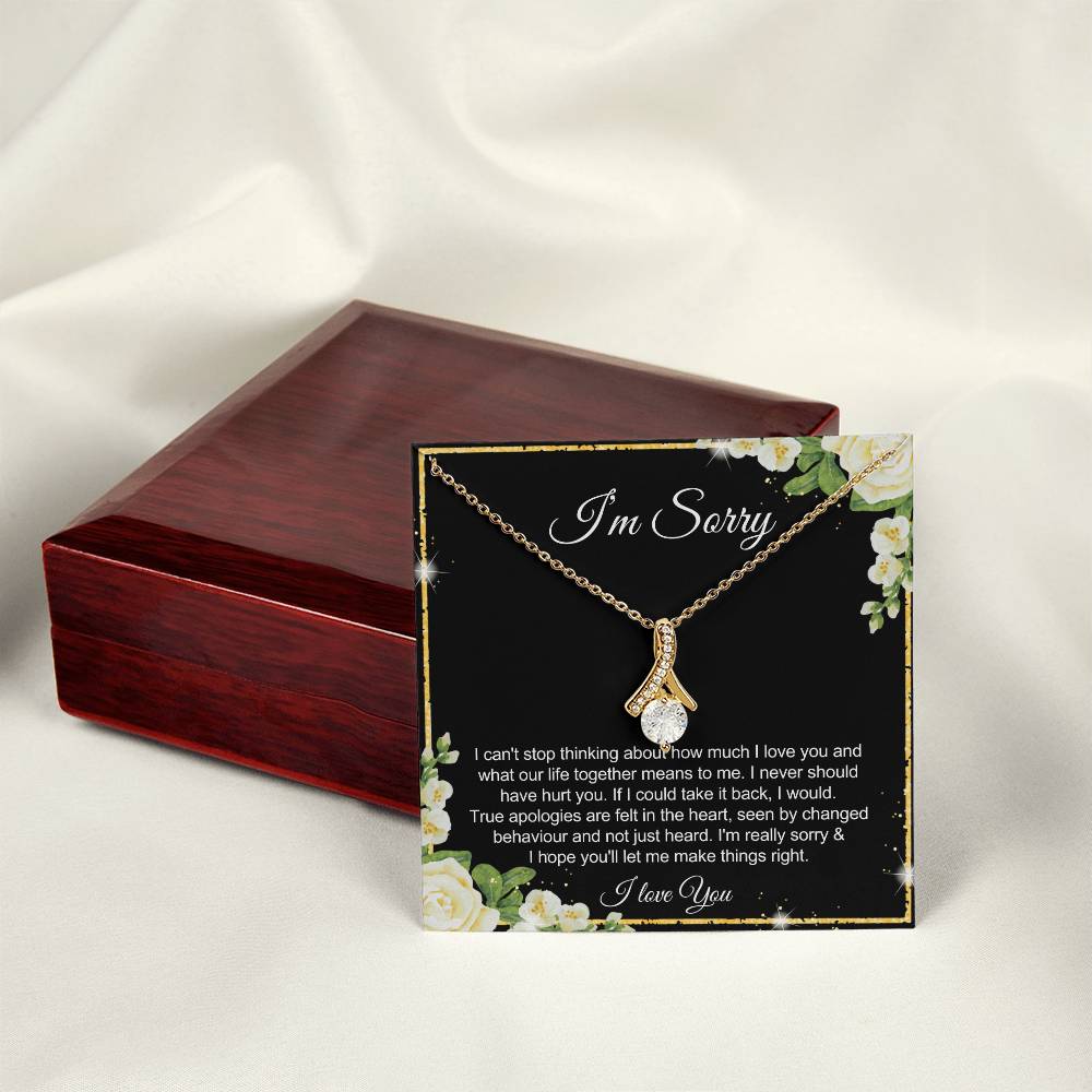 I'm Sorry Necklace, Apology Gift for Her, Forgiveness Gift I'm Sorry Necklace Gift for Wife Girlfriend, Gift To Say Sorry, Made A Mistake