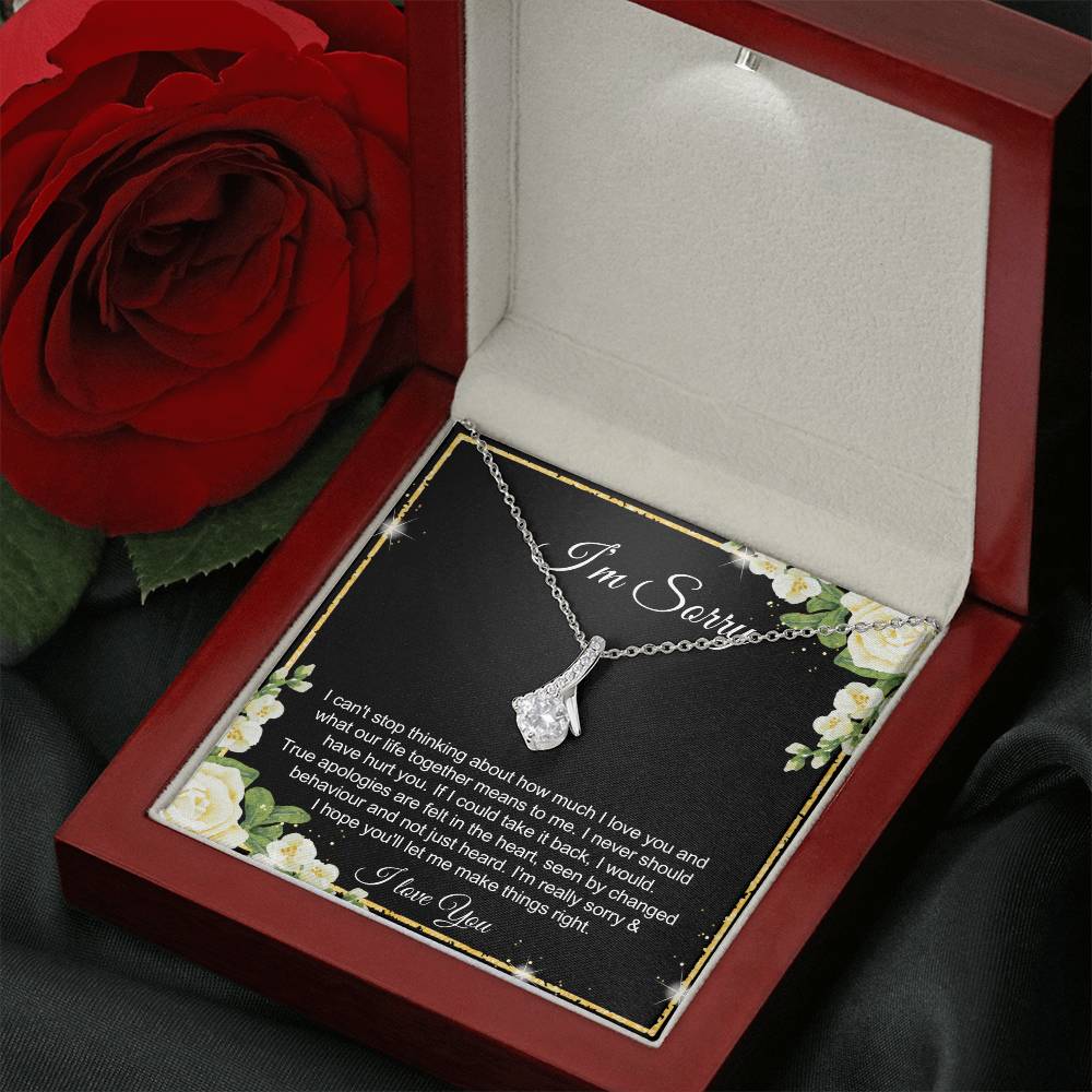 I'm Sorry Necklace, Apology Gift for Her, Forgiveness Gift I'm Sorry Necklace Gift for Wife Girlfriend, Gift To Say Sorry, Made A Mistake