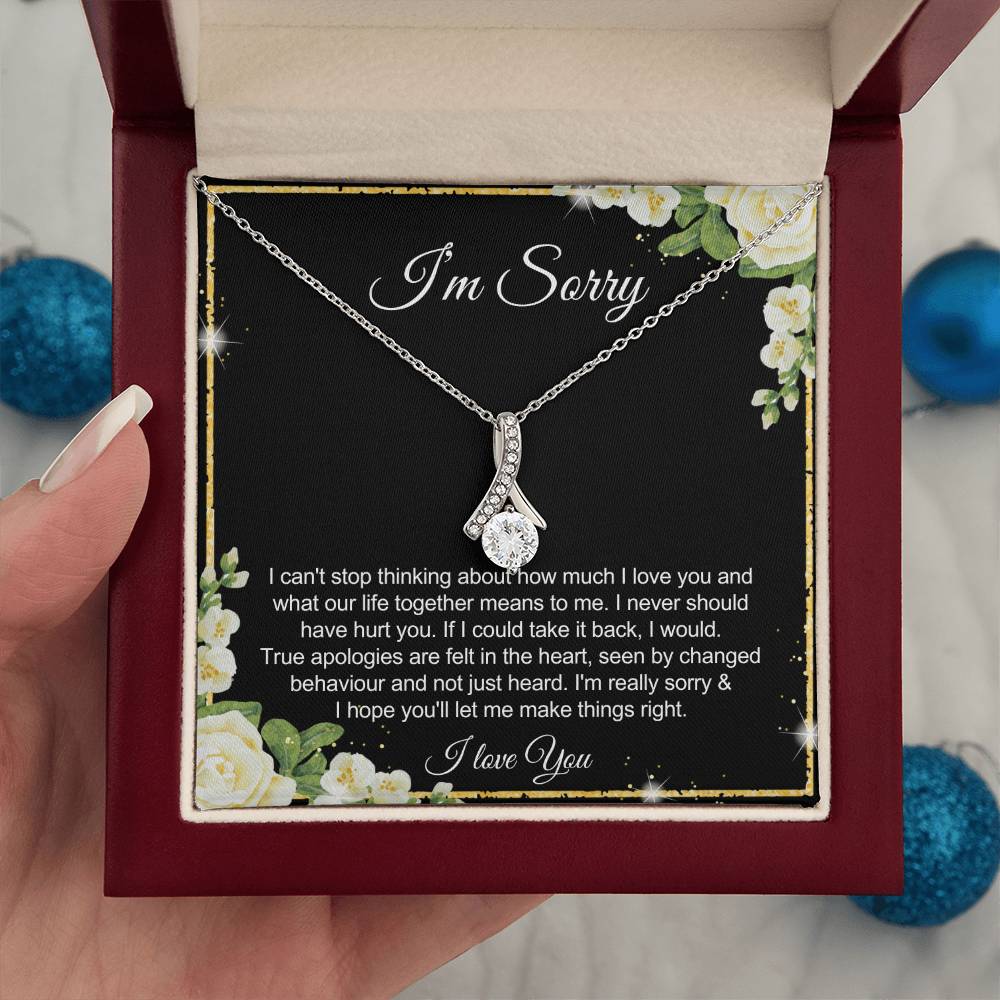 I'm Sorry Necklace, Apology Gift for Her, Forgiveness Gift I'm Sorry Necklace Gift for Wife Girlfriend, Gift To Say Sorry, Made A Mistake