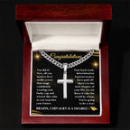 Graduation Necklace congratulations degree gift idea grad hat and robe congratulatory university college milestone celebration