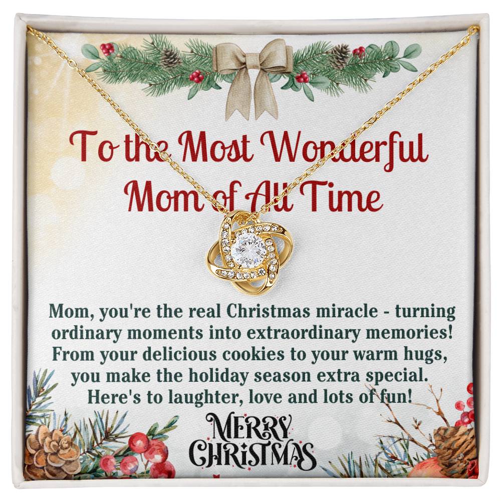 Christmas Gift Necklace For Mom - Gift For Mom - Merry Christmas Mom Necklace - Mother Christmas Necklace With Message Card - Mom Gift