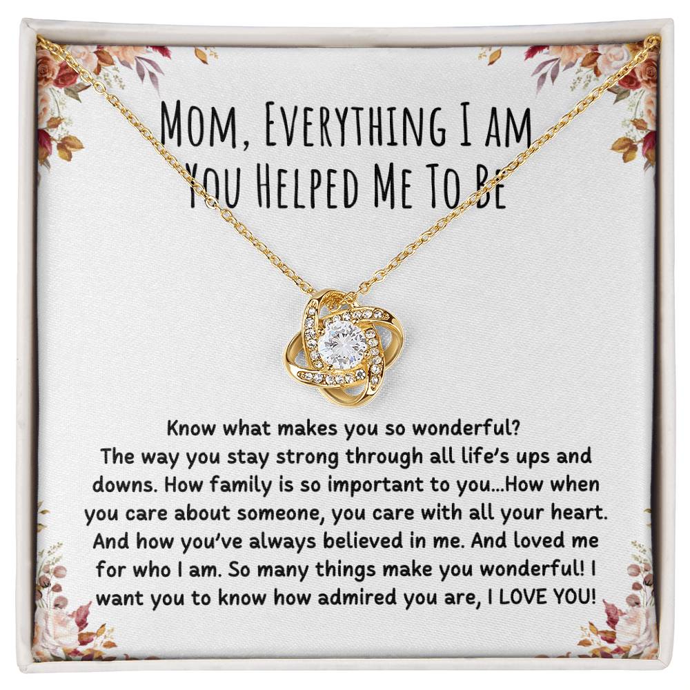 To My Mom Necklace, Mothers Day Necklace, Gift for Mother, Mum Jewellery Gift, Jewelry Mom Gift from Son from Daughter Valentines Day Gift