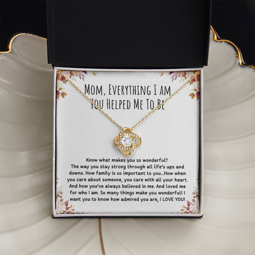 To My Mom Necklace, Mothers Day Necklace, Gift for Mother, Mum Jewellery Gift, Jewelry Mom Gift from Son from Daughter Valentines Day Gift
