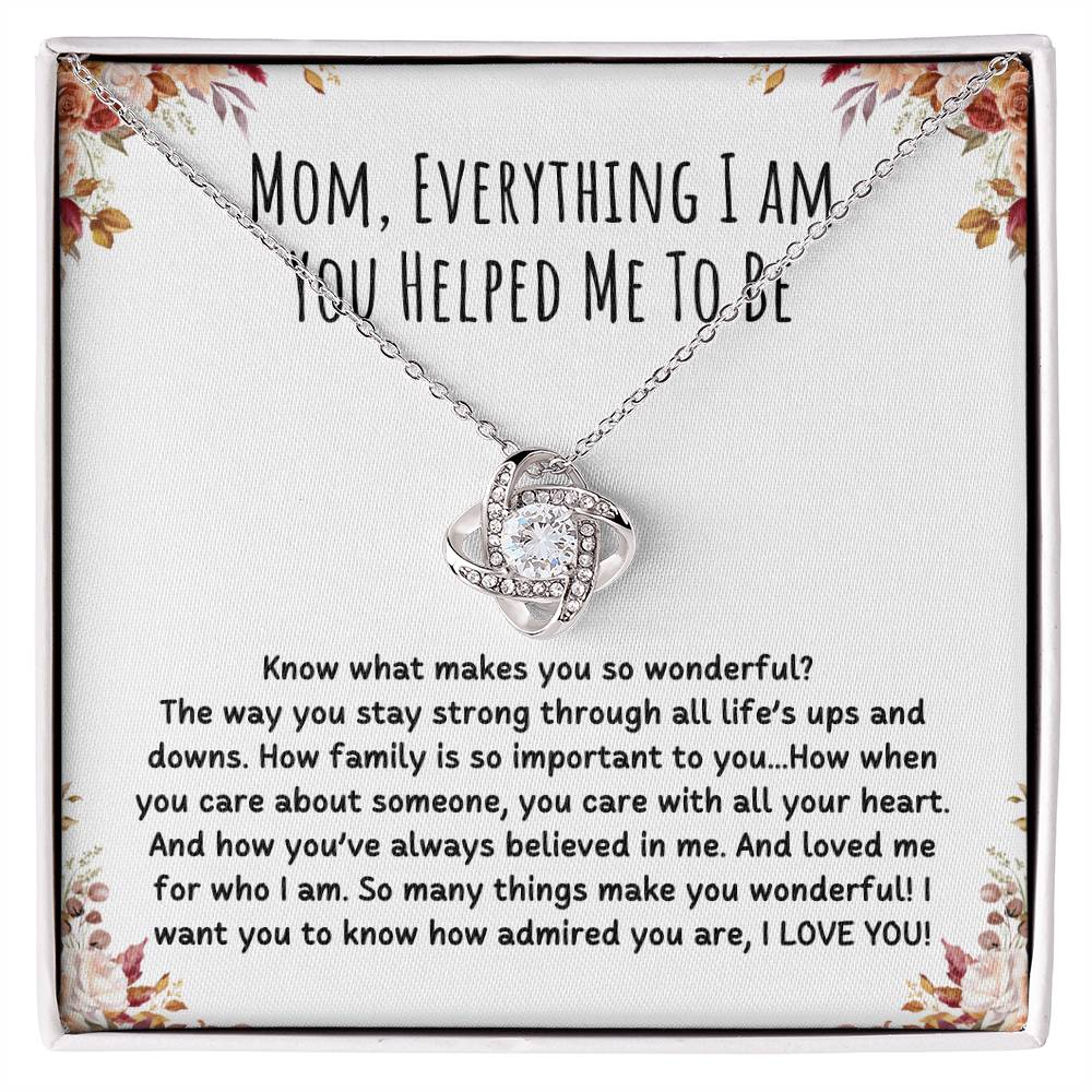 To My Mom Necklace, Mothers Day Necklace, Gift for Mother, Mum Jewellery Gift, Jewelry Mom Gift from Son from Daughter Valentines Day Gift