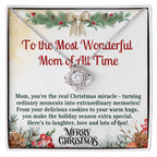 Christmas Gift Necklace For Mom - Gift For Mom - Merry Christmas Mom Necklace - Mother Christmas Necklace With Message Card - Mom Gift