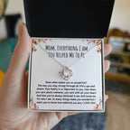 To My Mom Necklace, Mothers Day Necklace, Gift for Mother, Mum Jewellery Gift, Jewelry Mom Gift from Son from Daughter Valentines Day Gift