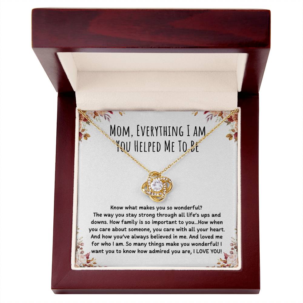 To My Mom Necklace, Mothers Day Necklace, Gift for Mother, Mum Jewellery Gift, Jewelry Mom Gift from Son from Daughter Valentines Day Gift