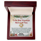 Christmas Gift Necklace For Mom - Gift For Mom - Merry Christmas Mom Necklace - Mother Christmas Necklace With Message Card - Mom Gift
