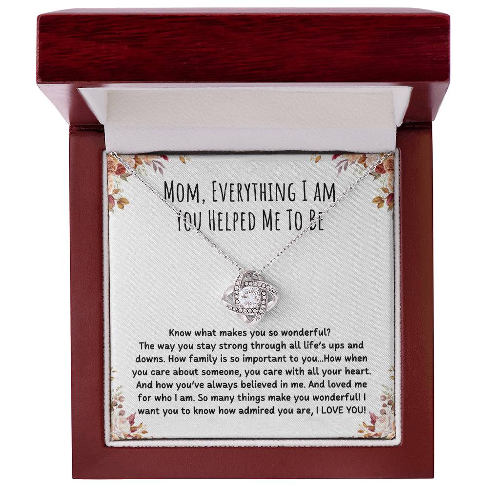 To My Mom Necklace, Mothers Day Necklace, Gift for Mother, Mum Jewellery Gift, Jewelry Mom Gift from Son from Daughter Valentines Day Gift