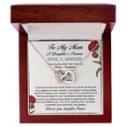 Personalised Roman Numeral Names Message Necklace Gift for Mom, Valentines Day Custom Gift, Mother's Day Gift To my Mom from Daughter