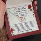 Personalised Roman Numeral Names Message Necklace Gift for Mom, Valentines Day Custom Gift, Mother's Day Gift To my Mom from Daughter