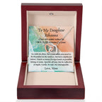 Hearts Necklace Valuable Ocean Life Lessons, Custom Name Message Motivation Inspiration Wisdom Unstoppable Spirit Empowering Daughter Gift