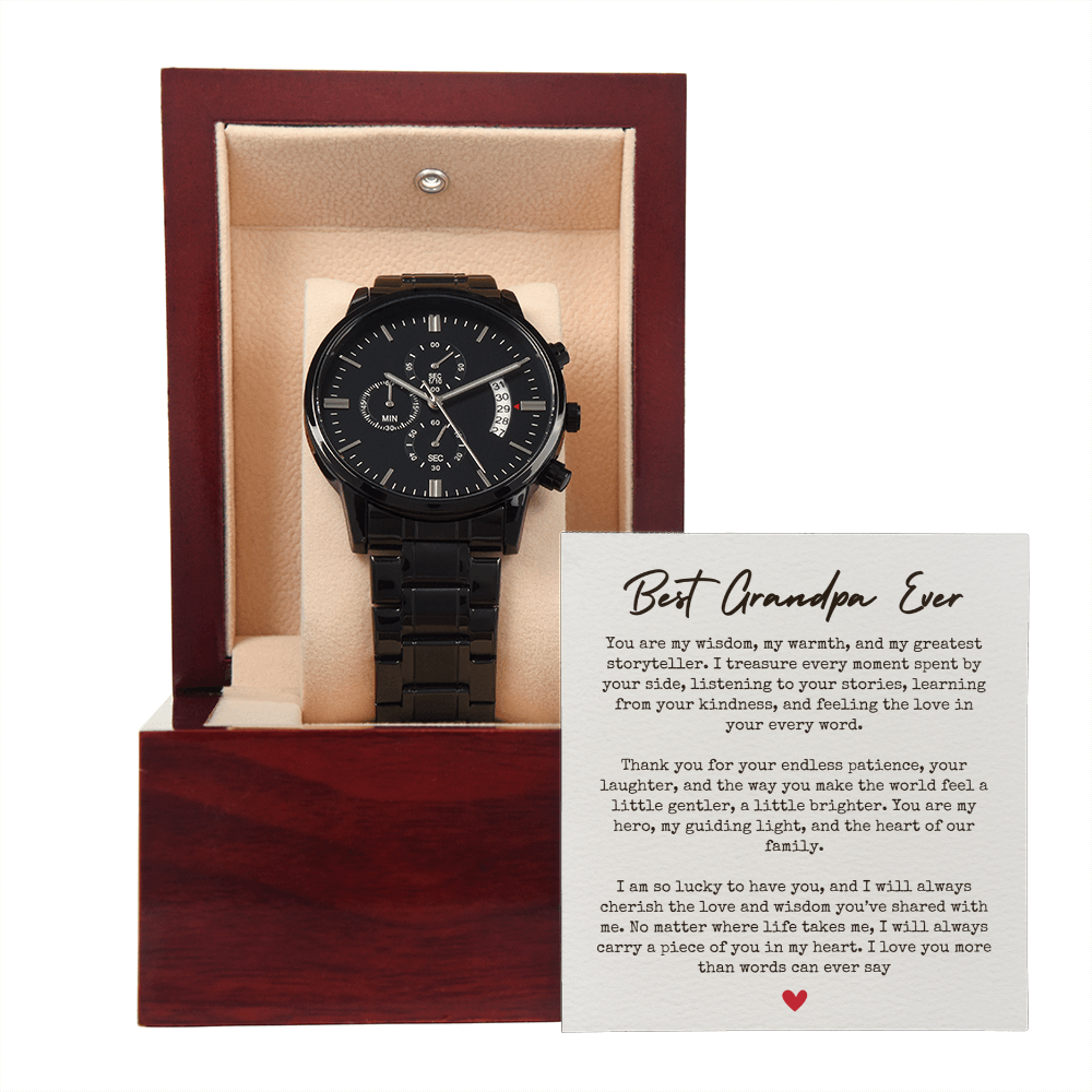 Best Grandpa Ever Watch Gift, Grandfather Appreciation, Christmas Grandpa, Father's Day Gift for Granddad, Pop Pop Gifts, Papa Birthday Gift