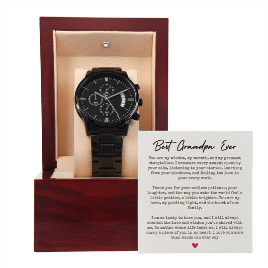 Best Grandpa Ever Watch Gift, Grandfather Appreciation, Christmas Grandpa, Father's Day Gift for Granddad, Pop Pop Gifts, Papa Birthday Gift