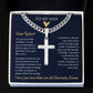Personalized Cuban Promise Chain For Him, Anniversary Gift For Husband, Valentine's Gift For Boyfriend, To My Man Customized Birthday Gift