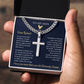 Personalized Cuban Promise Chain For Him, Anniversary Gift For Husband, Valentine's Gift For Boyfriend, To My Man Customized Birthday Gift