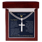 Personalized Cuban Promise Chain For Him, Anniversary Gift For Husband, Valentine's Gift For Boyfriend, To My Man Customized Birthday Gift