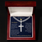 Personalized Cuban Promise Chain For Him, Anniversary Gift For Husband, Valentine's Gift For Boyfriend, To My Man Customized Birthday Gift