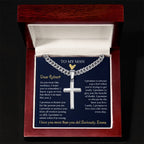 Personalized Cuban Promise Chain For Him, Anniversary Gift For Husband, Valentine's Gift For Boyfriend, To My Man Customized Birthday Gift