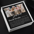 Personalized Name Necklace, Bestie galentines day gifts, Book Bestie, gift for best friend, Bookworm Gifts, bff necklace, Book lover gifts