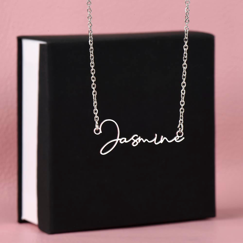 Custom Name Necklace Gift from Parents to Daughter Present from Father Mother To my Daughter From Mom Dad Birthday Anniversary Valentines