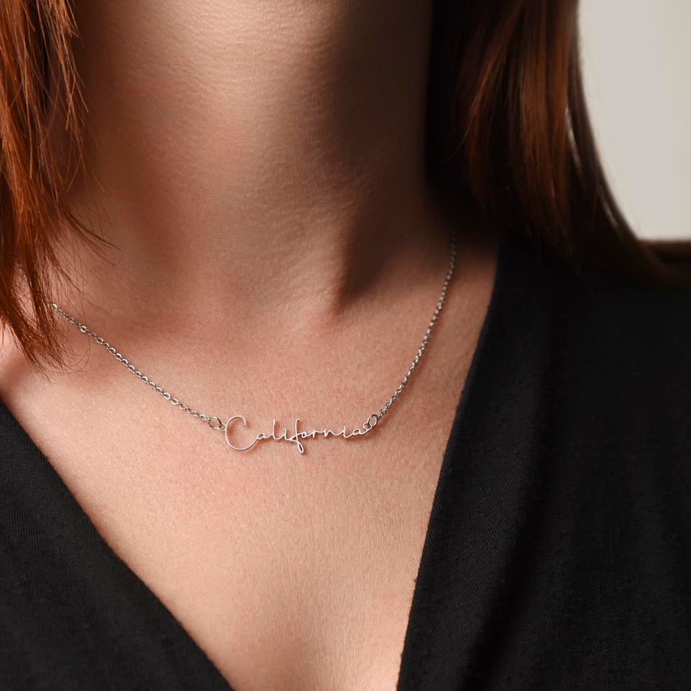 Custom Name Necklace Gift from Parents to Daughter Present from Father Mother To my Daughter From Mom Dad Birthday Anniversary Valentines