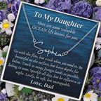 Personalized name necklace valuable ocean life lessons Gifts motivational inspiration wisdom unstoppable spirit empowering Gift for Daughter