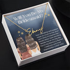 Personalised Necklace, Bridesmaid Gift, Will You Be My Bridesmaid Necklace Bridesmaid Proposal, Unique Bridesmaid Gift, Custom Name Necklace