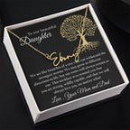 Custom Name Necklace Gift from Parents to Daughter Present from Father Mother To my Daughter From Mom Dad Birthday Anniversary Valentines