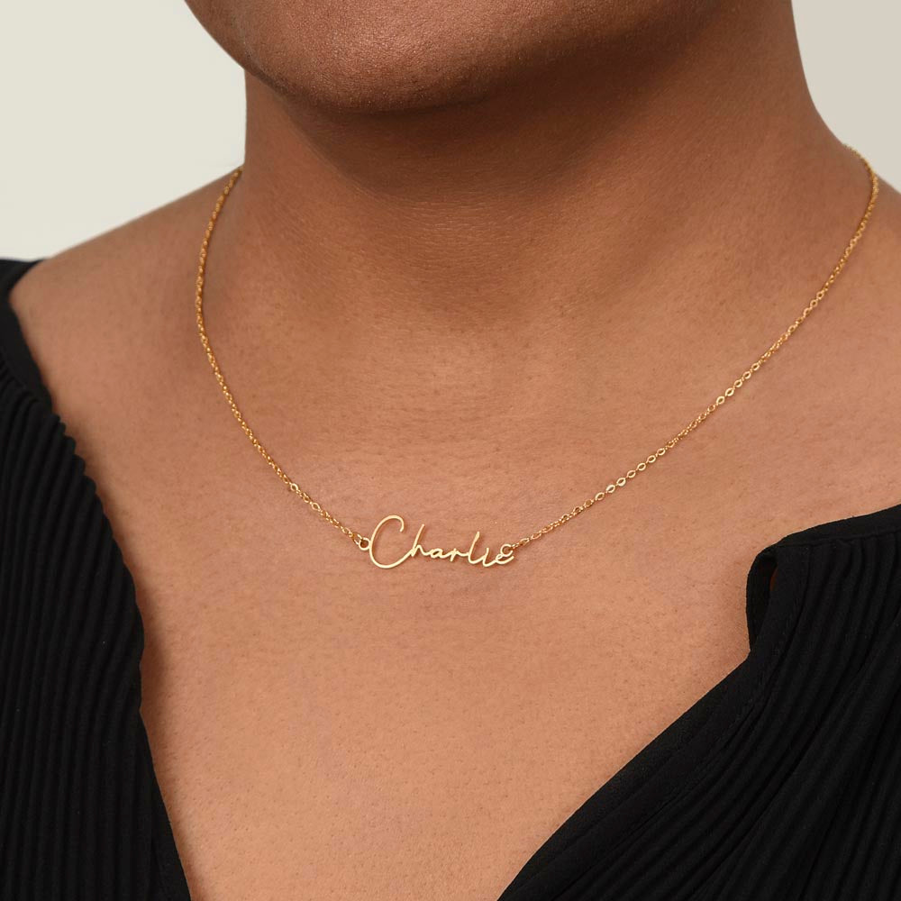 Custom Name Necklace Gift from Parents to Daughter Present from Father Mother To my Daughter From Mom Dad Birthday Anniversary Valentines